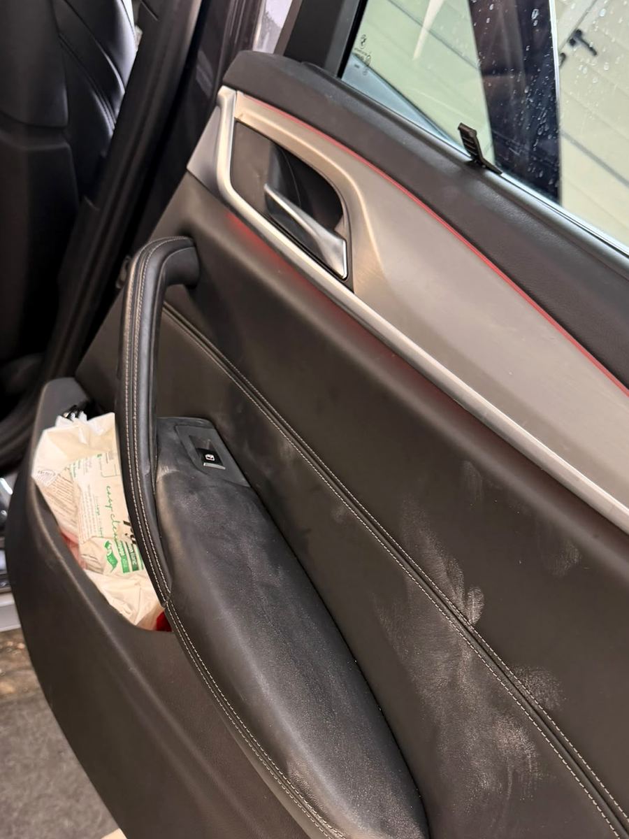 Türverkleidung mit Staubschleier und Flecken